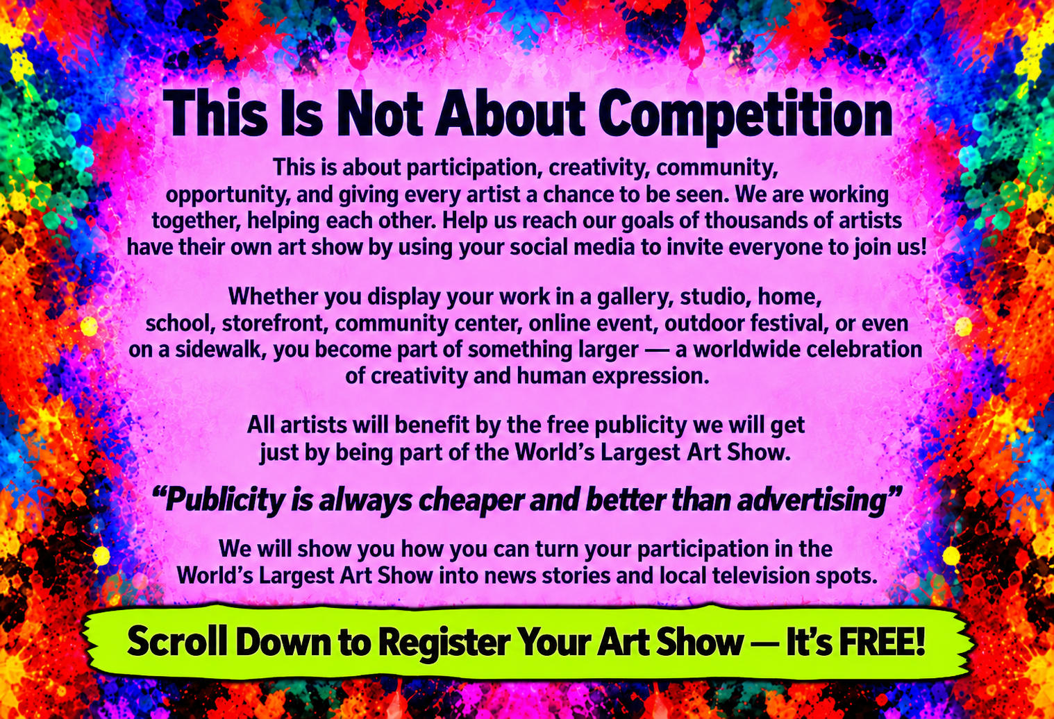 This Is Not About Competition